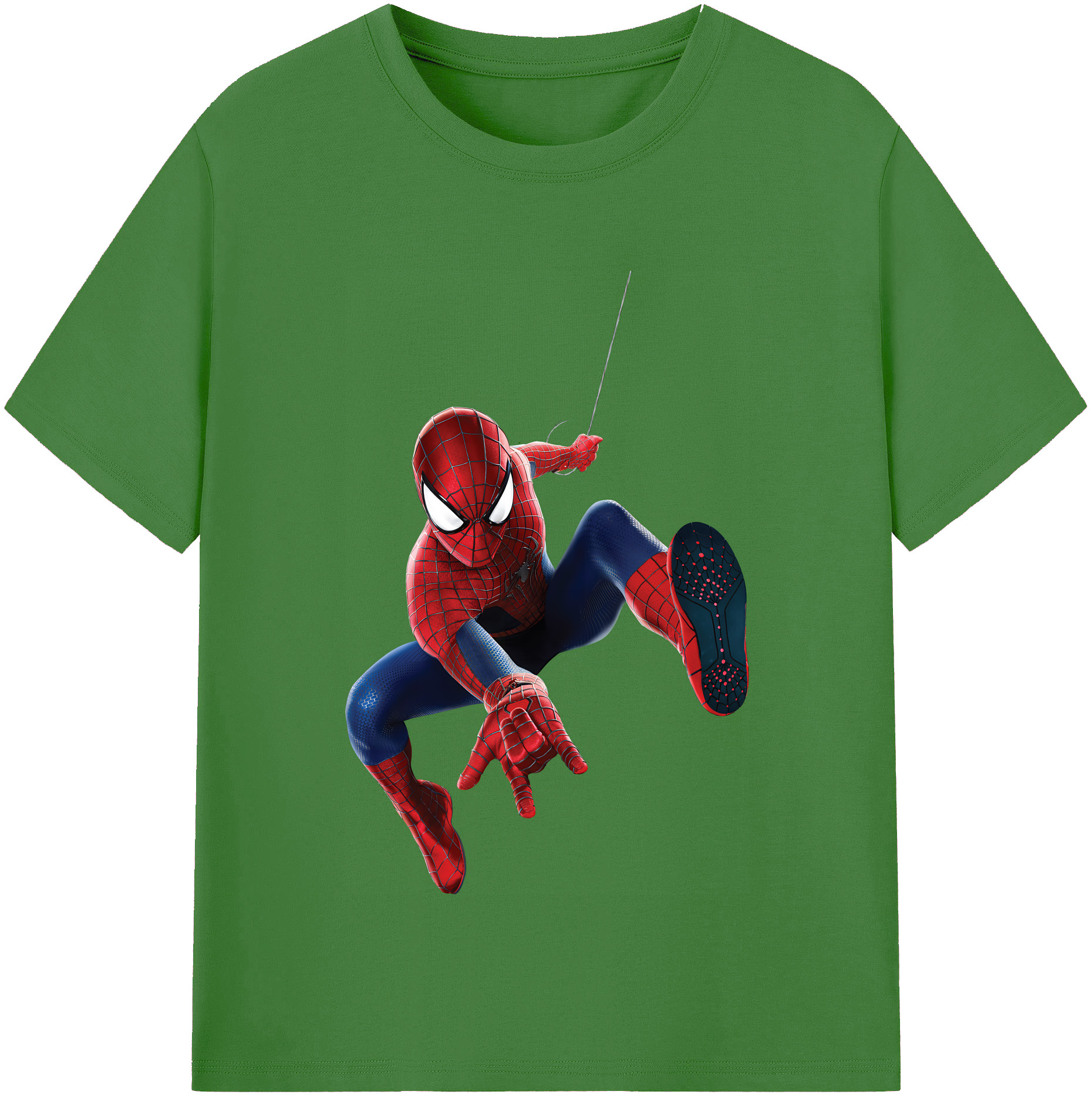（画像用） Spider Man スパイダーマン レディースカジュアルプリントTシャツ（綿100％）
